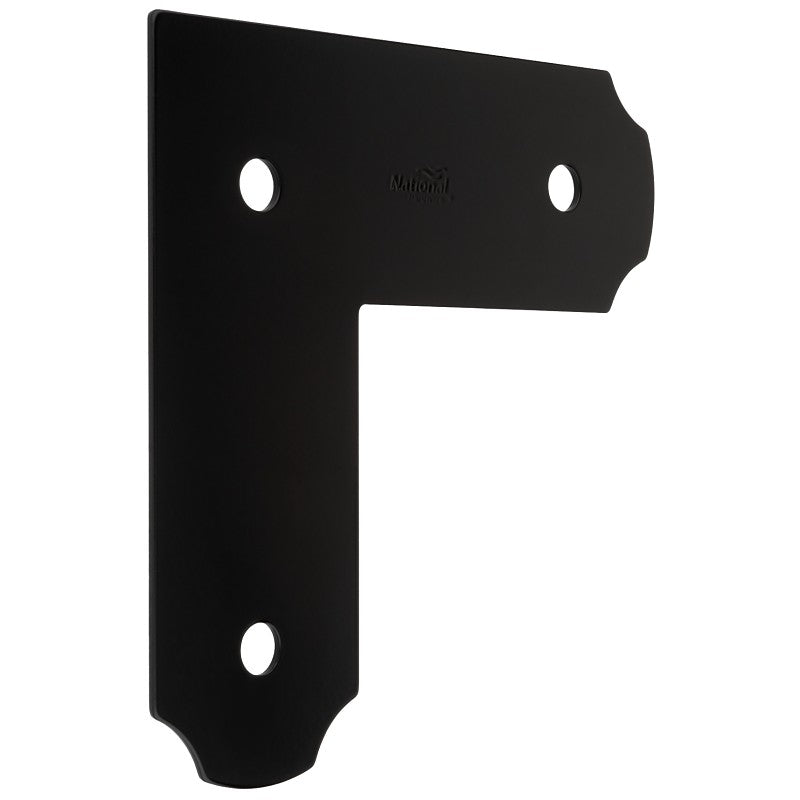 National Hardware N800-014 L-Strap Tie, 8-1/4 in L, 8-1/4 in W, Steel, Storm Shine Powder-Coated