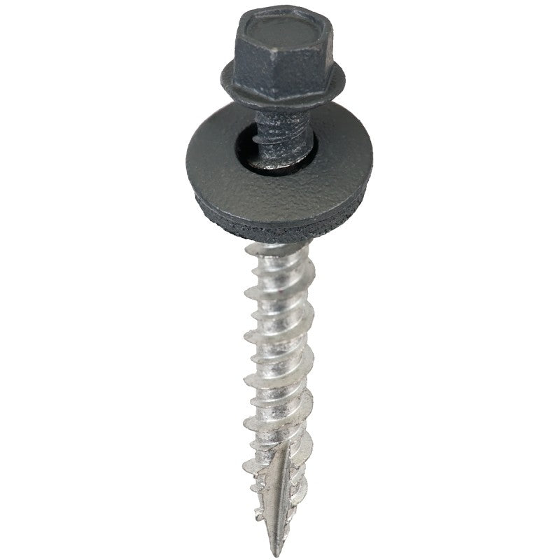 Acorn International SW-MW15CG250 Screw, High-Low, Twin Lead Thread, Hex Drive, Charcoal Gray, Type 17 Point, 250/BAG