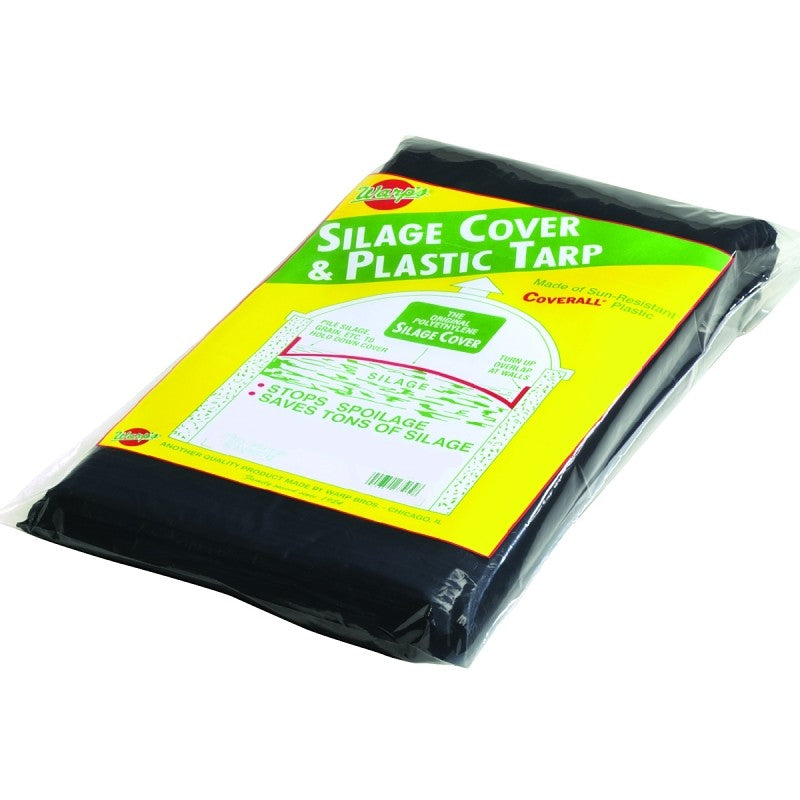 Warp's SSC-18 Tarpaulin, 18 ft L, 18 ft W, 3 mil Thick, Plastic, Black (Pack of 7)