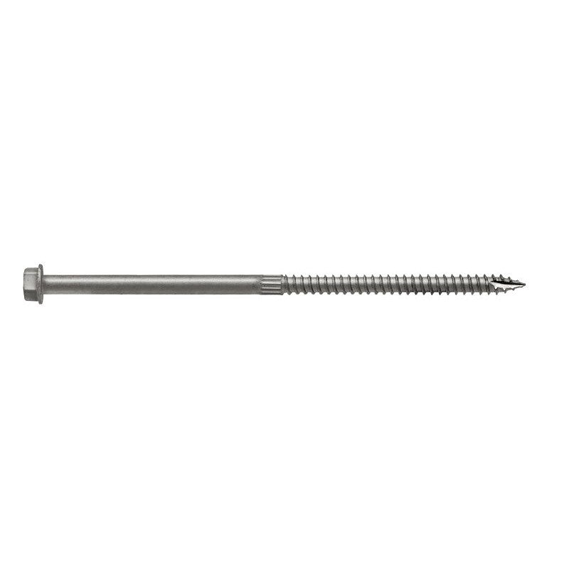 Simpson Strong-Tie Strong-Drive SDS SDS25600MB Connector Screw, 6 in L, Serrated Thread, Hex Head, Hex Drive, Steel