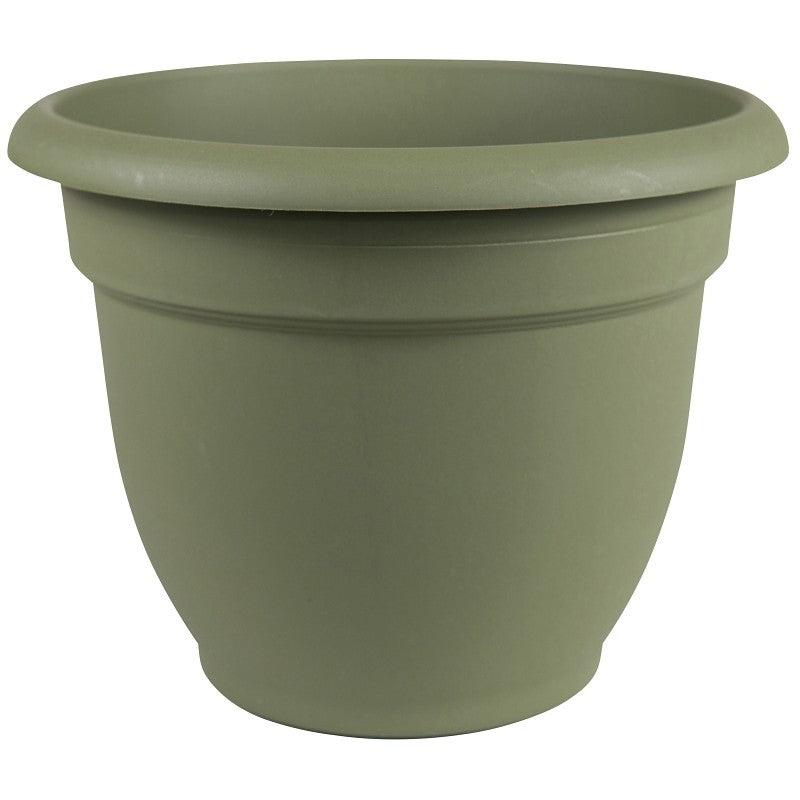 Bloem 20-56406 Planter, 6 in Dia, 5-1/4 in H, 6-1/2 in W, Round, Plastic, Living Green (Pack of 10)