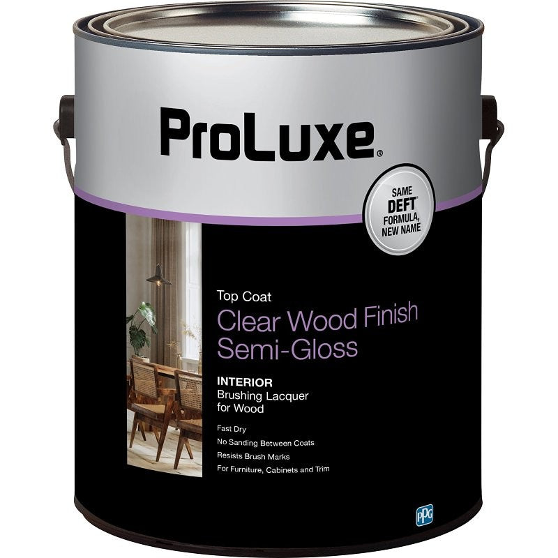 ProLuxe PLX011/01 Lacquer, Semi-Gloss, Liquid, Clear, 1 gal (Pack of 4)