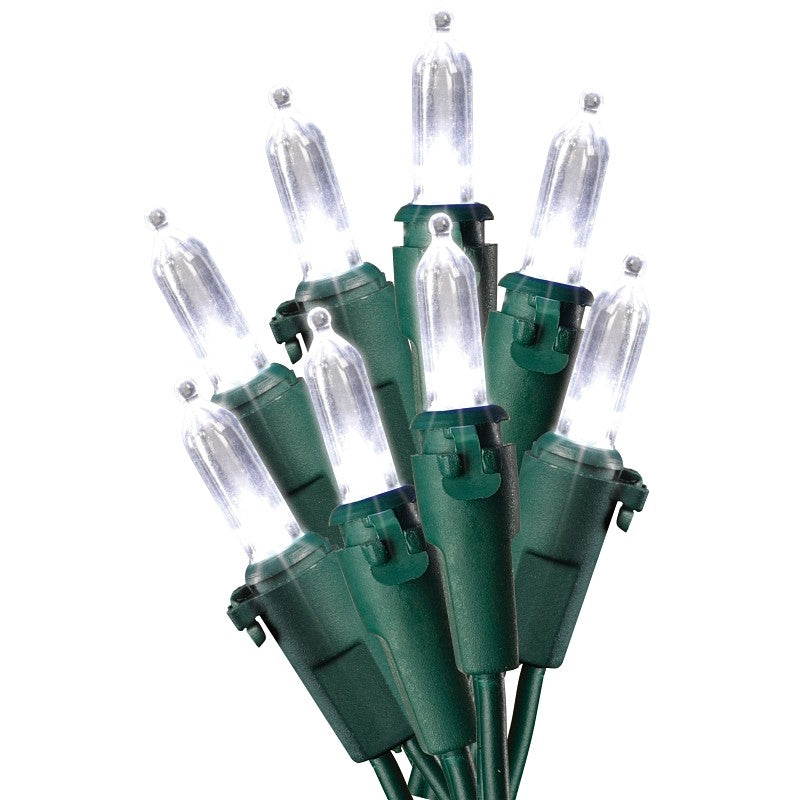 Hometown Holidays U12E745A Light Set, Christmas, 120 V, 4.8 W, 50-Lamp, LED Lamp, Cool White Lamp, 13.58 in L