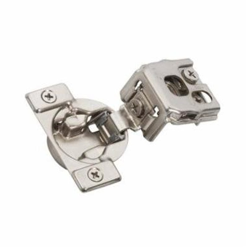 Amerock BP9236SLFF Cabinet Hinge, 105 deg Hinge Opening, 1-1/4 in Overlay, Self-Closing Close, Satin Nickel
