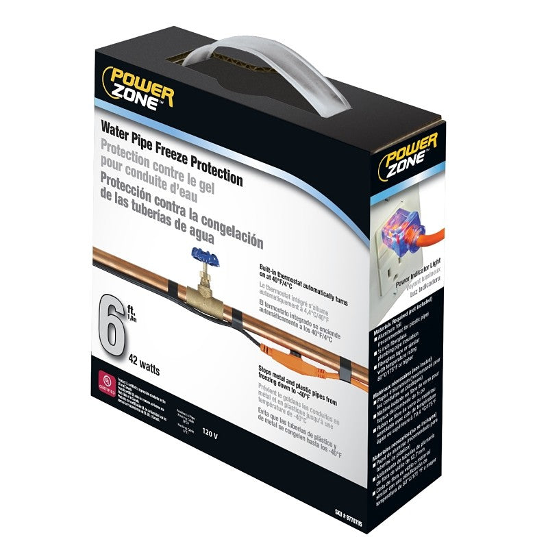 PowerZone ORPHC42W06 Pipe Heat Tape, 6 L