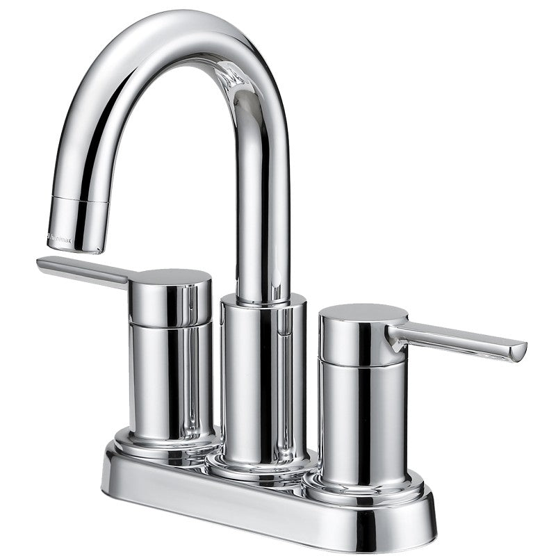 Boston Harbor TOBI22010008CP Lavatory Faucet, 1.2 gpm, 2-Handle, 3-Faucet Hole, Metal/Plastic, Chrome