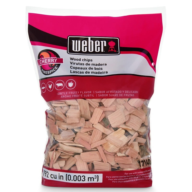Weber 17140 Series Smoking Chips, Cherry, Wood, 192 cu-in Bag