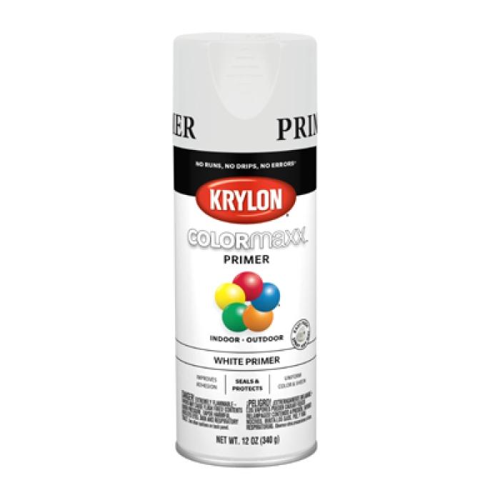 Krylon COLORmaxx K05584007 Primer, White, 12 oz