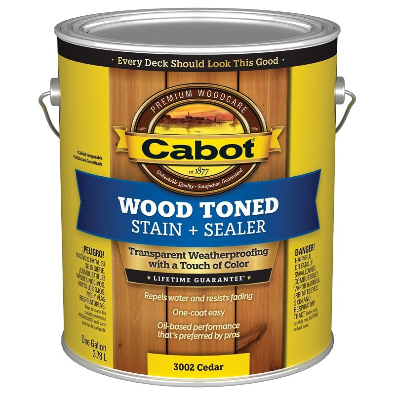 Cabot 3000 Series 140.0003002.007 Deck and Siding Stain, Cedar, Liquid, 1 gal (Pack of 4)