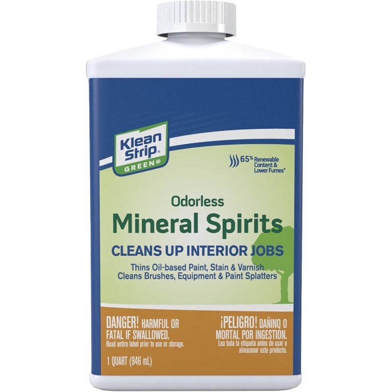Klean Strip QKGO75CA Mineral Spirit Thinner, Liquid, Milky White, 1 qt (Pack of 4)