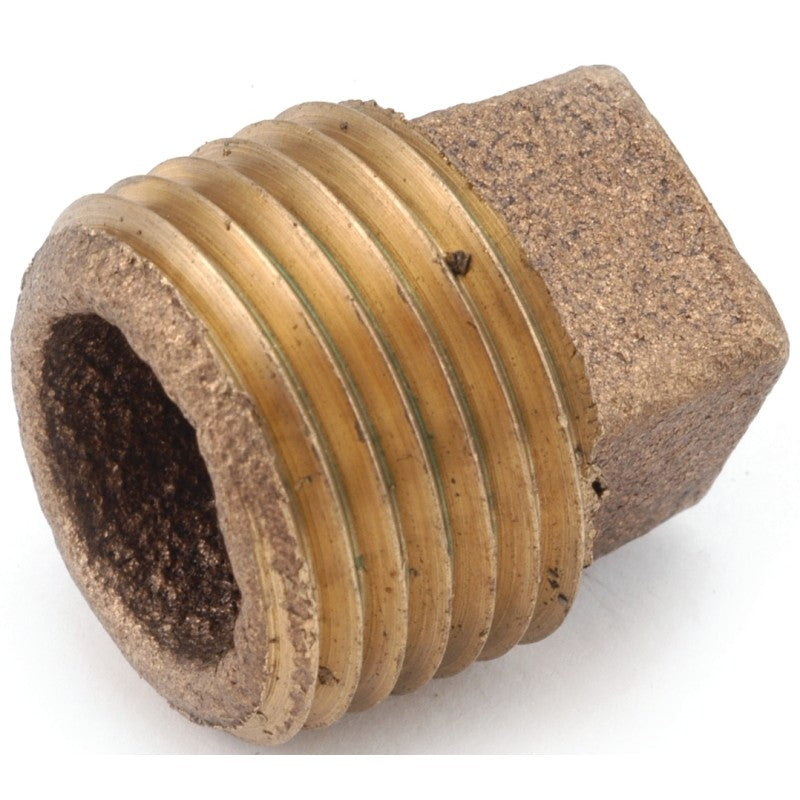 Anderson Metals 738109-16 Pipe Plug, 1 in, IPT, Cored Square Head, Brass