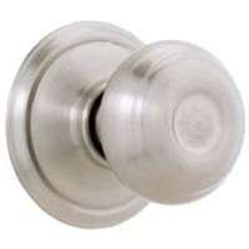Schlage F170 GEO 619 Dummy Knob, Knob Handle, Satin Nickel, Round Design, Residential, Metal