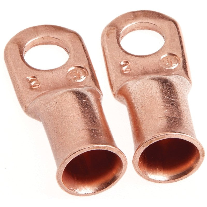 Forney 60094 Series Cable Lug, For: #2 Cable, 5/16 in Stud, #2 Wire, Copper