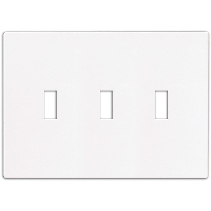 Eaton Wiring Devices PJS3W Wallplate, 4-7/8 in L, 6-3/4 in W, 3 -Gang, Polycarbonate, White, High-Gloss