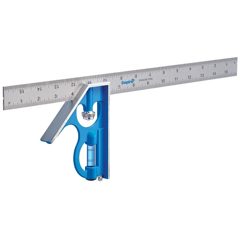 Empire True Blue Series E280 Combination Square, Stainless Steel Blade, 16 in L Blade