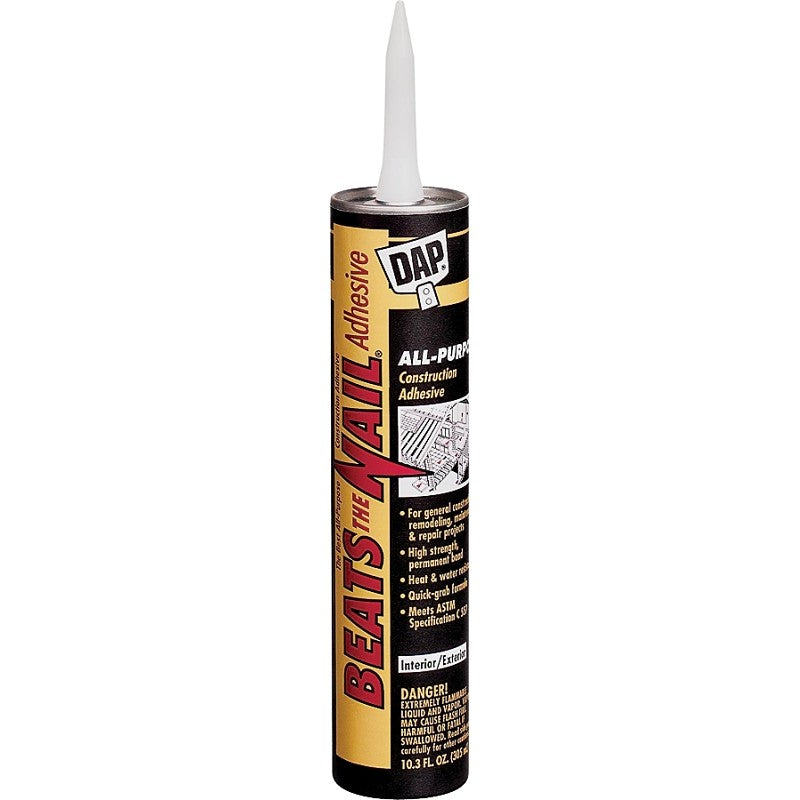 DAP 25082 Construction Adhesive, Gray, 10.3 oz Tube (Pack of 24)