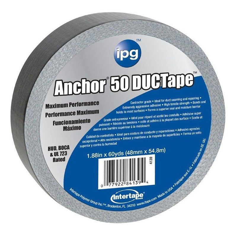 IPG 4139 Duct Tape, 60 yd L, 1.88 in W, Silver