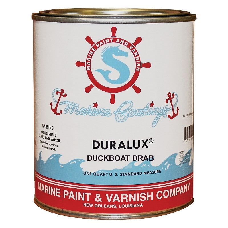 Duralux M691-4 Marine Enamel, Flat, Camouflage Duckboat Drab, 1 qt Can (Pack of 4)