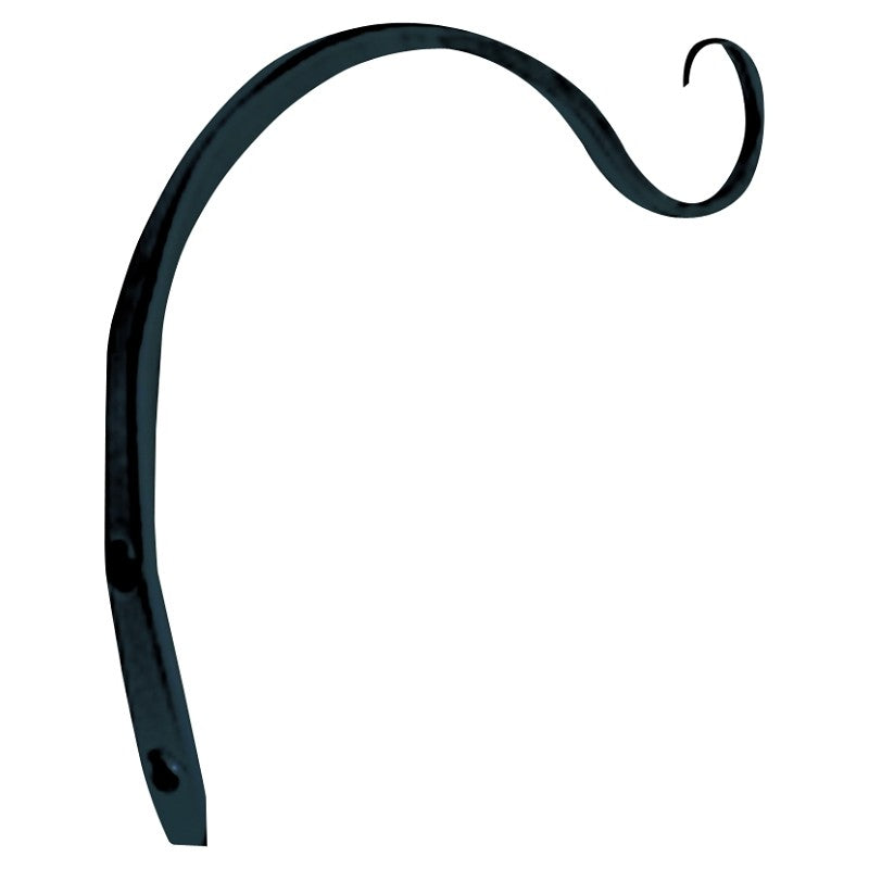 Landscapers Select GF-3022 Hanging Plant Hook, 5-3/4 in L, Black, Powder-Coated, Wall Mount Mounting