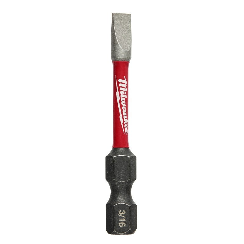 Milwaukee 48-32-4919 Impact Bit, #8 Drive, Slotted Drive, 1/4 in Shank, Hex Shank, 2 in L, Steel