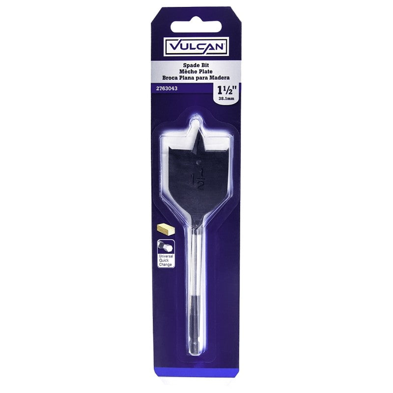 Vulcan 278711OR Spade Drill Bit, 1-1/2 in Dia, Hex Shank