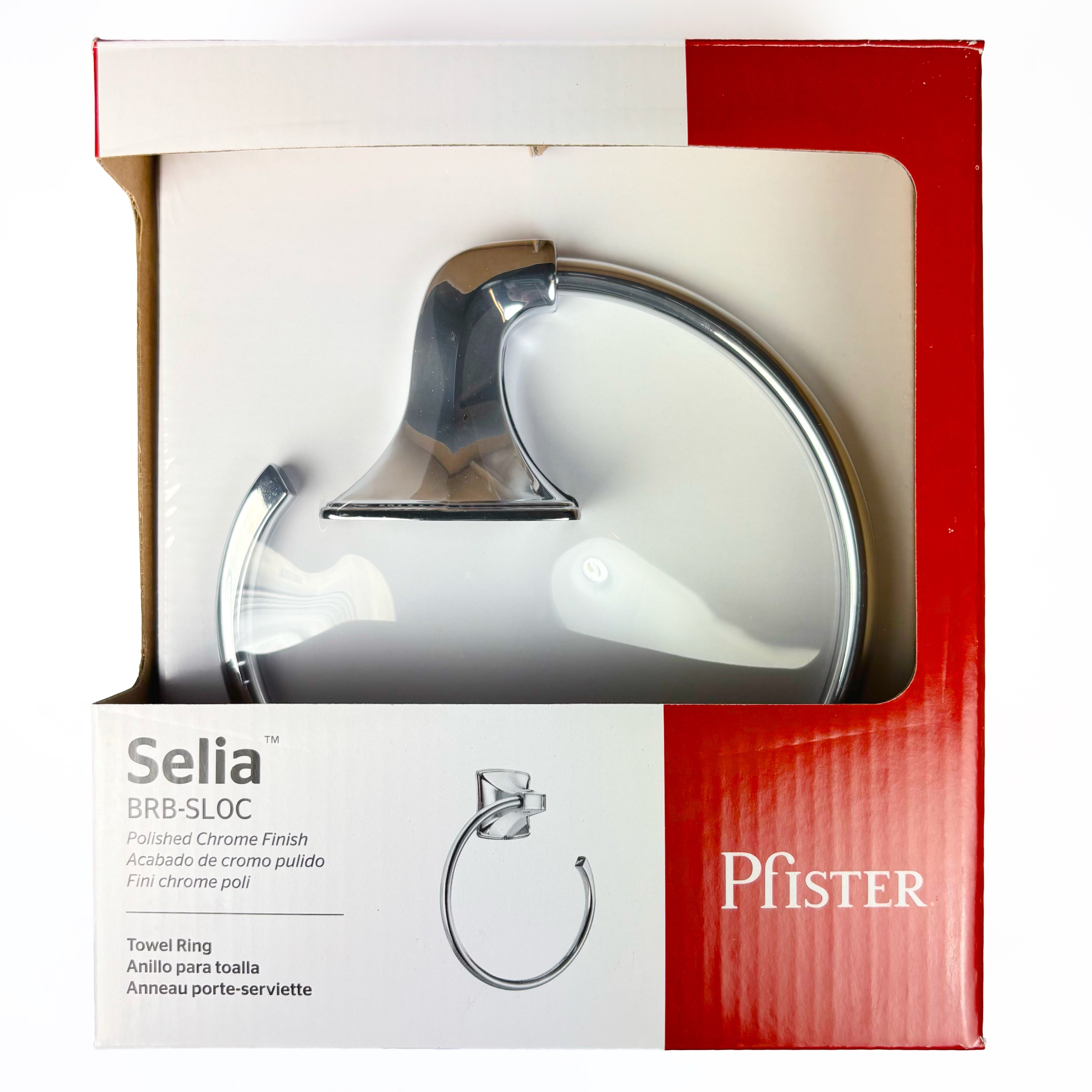 Selia Towel Ring Polished Chrome