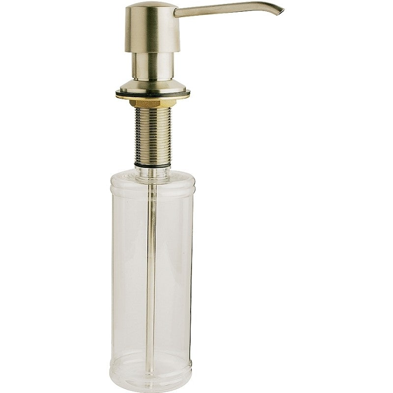 Keeney K612DSBN Soap Lotion Dispenser, Plastic/Stainless Steel, Clear, Brushed Nickel