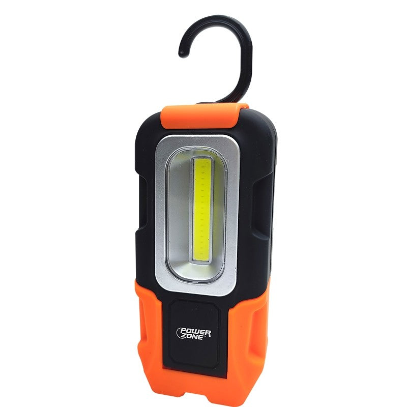 PowerZone MK-5543 COB Portable LED Work Light, 1-Lamp, LED Lamp, 180, Black/Orange (Pack of 12)