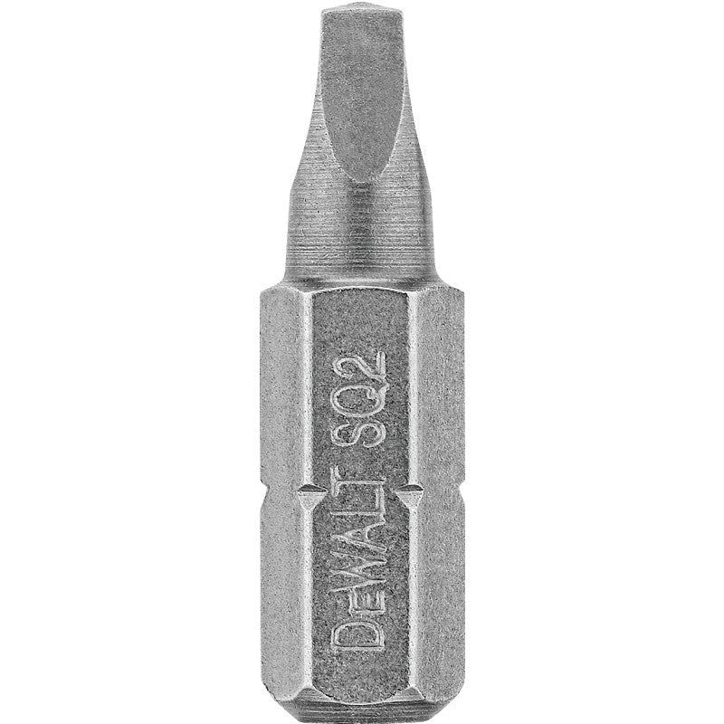 DEWALT DW2202 Screwdriver Bit, #2 Drive, Square Recess Drive, 1/4 in Shank, Hex Shank, 1 in L, Tool Steel