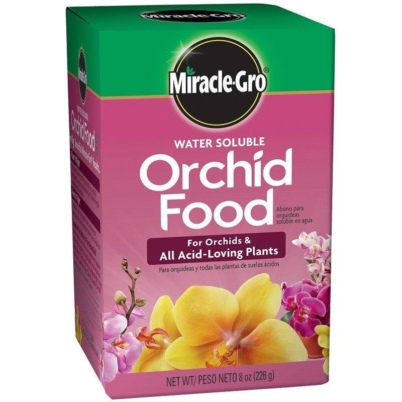 Miracle-Gro 1001991 Water Soluble Orchid Food, 8 oz Box, Solid, 30-10-10 N-P-K Ratio