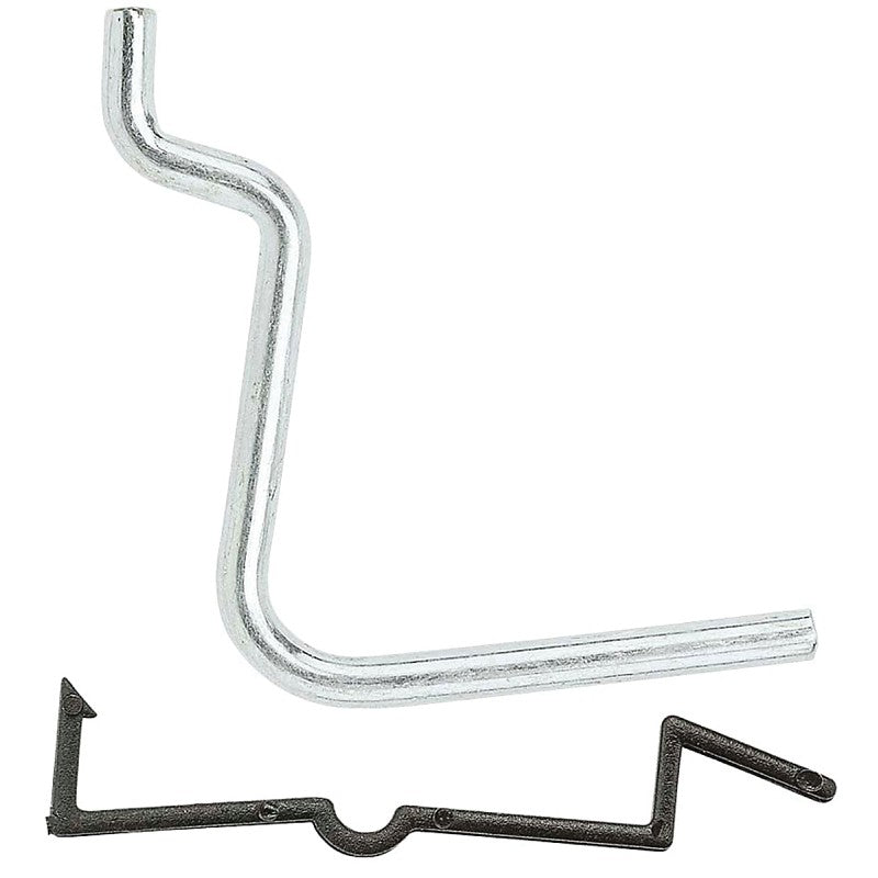 National Hardware N180-004 Series Peg Hook, 1 in W x 1-7/8 in H Dimensions, 1 in, 1/8, 1/4 in Opening, Steel, Zinc