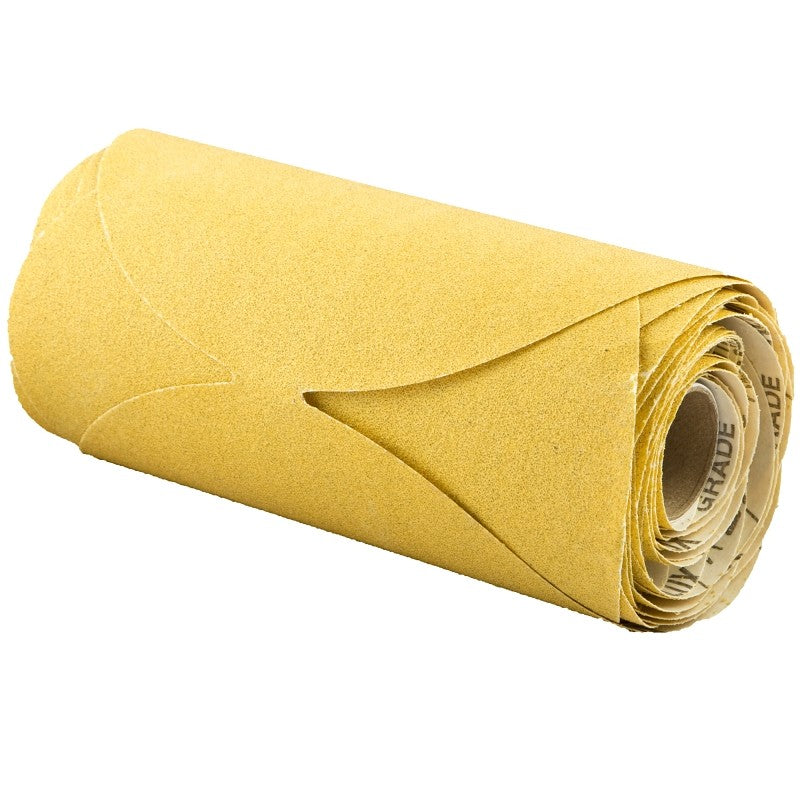 Norton Stick & Sand Series 07660749244 Disc Roll, 6 in Dia, Coated, P100 Grit, Medium, Aluminum Oxide Abrasive, No-Hole