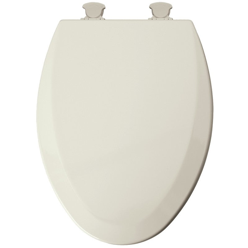 Mayfair 141EC 346/146EC Toilet Seat, Elongated, Wood, Biscuit, Twist Hinge