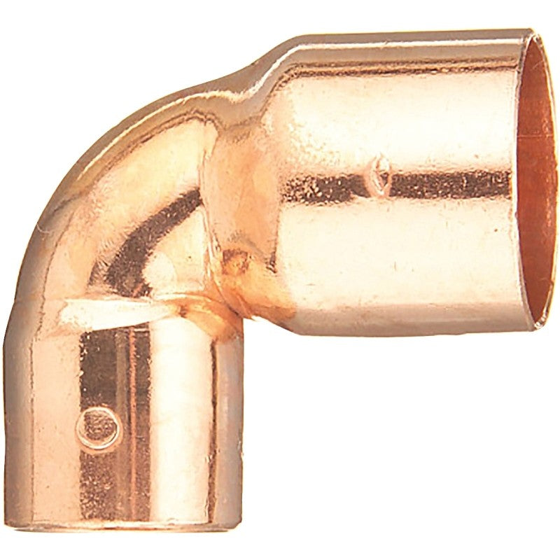 Elkhart Products 31274 Reducing Pipe Elbow, 1/2 x 3/8 in, Sweat, 90 deg Angle, Copper