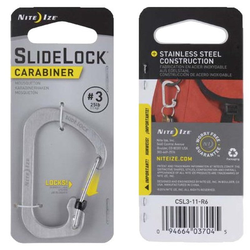 Nite Ize CSL3-11-R6 Classic Utility Carabiner, Stainless Steel
