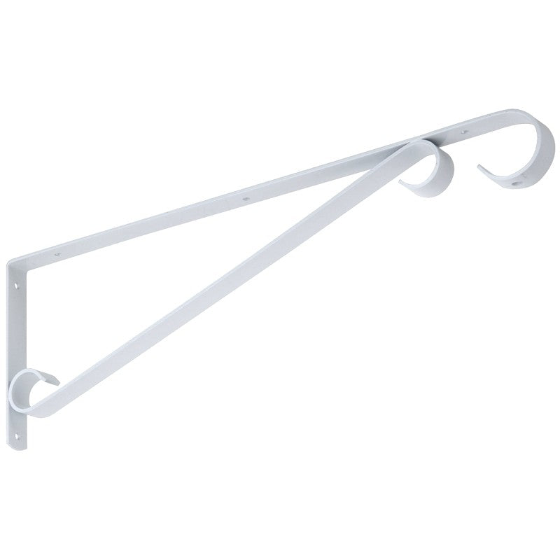 National Hardware V2656 Series N274-639 Plant Bracket/Sign Holder, 15 in L, Steel, White