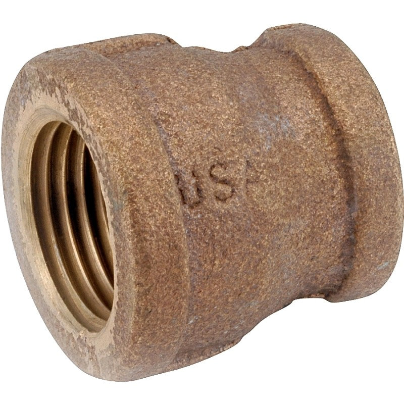 Anderson Metals 738119-2016 Reducing Pipe Coupling, 1-1/4 x 1 in, FIPT, Brass, 200 psi Pressure