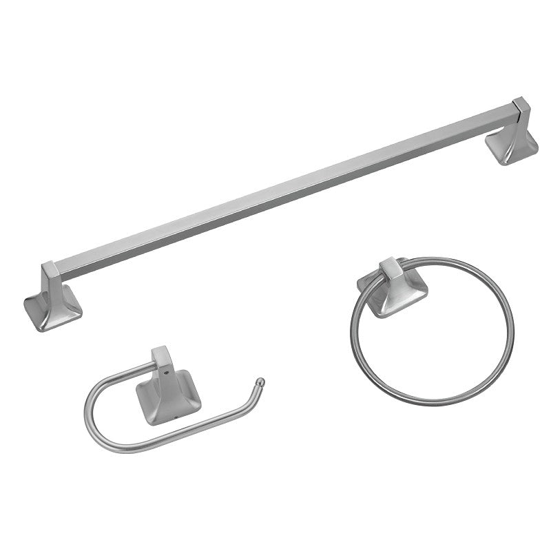 Boston Harbor 3603BN Manhattan Bath Hardware Set, Aluminum/Steel/Zinc, Brush Nickel, 3-Piece, For: Bathroom