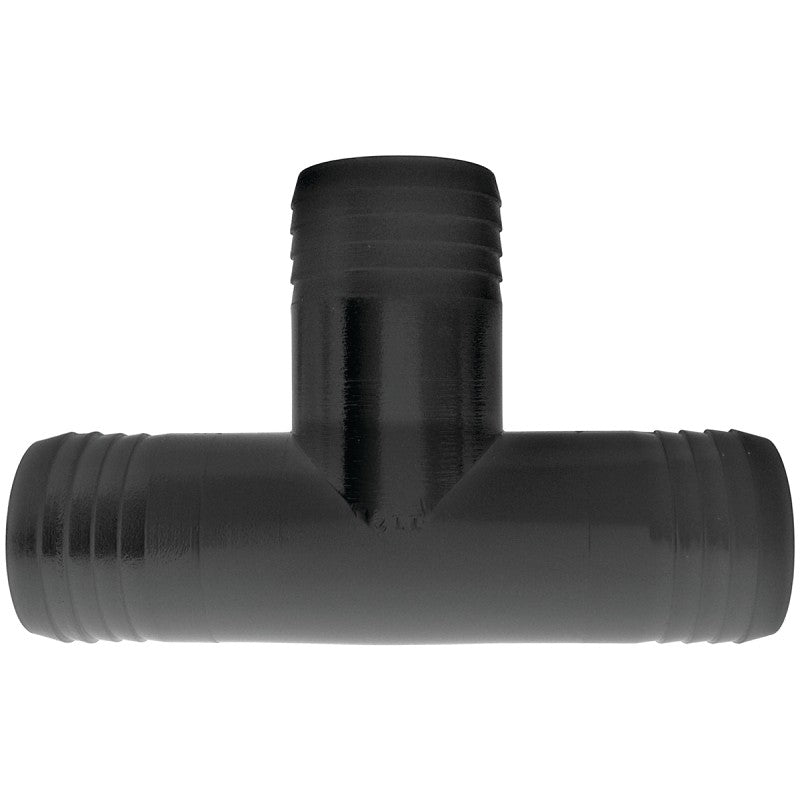 Green Leaf T34P Hose Adapter Tee, 3/4 in, Hose Barb, Polypropylene, Black (Pack of 5)