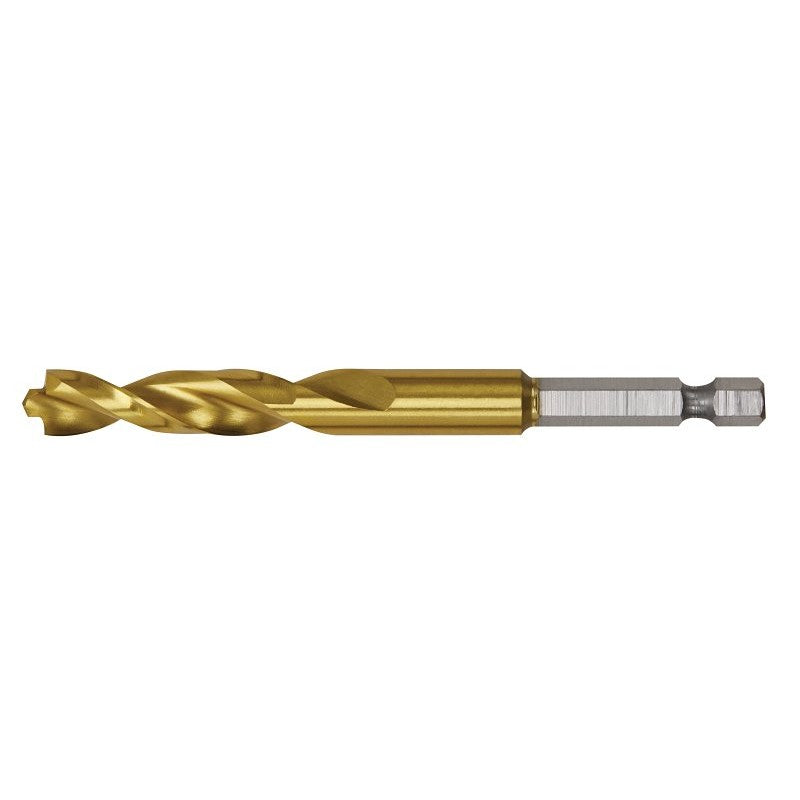 DEWALT DD5124 Impact Drill Bit, 3/8 in Dia, 4 in OAL, Spiral Flute, 1/4 in Dia Shank, Hex Shank