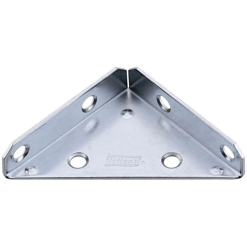 National Hardware V124 Series N337-683 Corner Brace, 3 in L, Steel, Zinc
