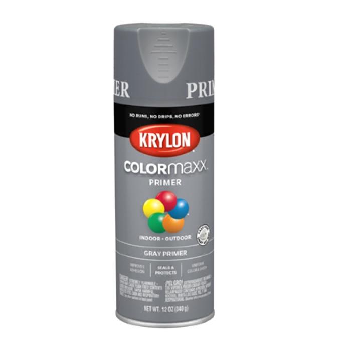 Krylon COLORmaxx K05582007 Primer, Gray, 12 oz