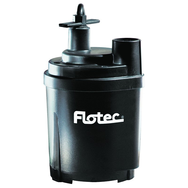Flotec Flotec Tempest FP0S1300X Submersible Utility Pump, 115 V, 0.166 hp, 1 in Outlet, 1470 gph, Thermoplastic