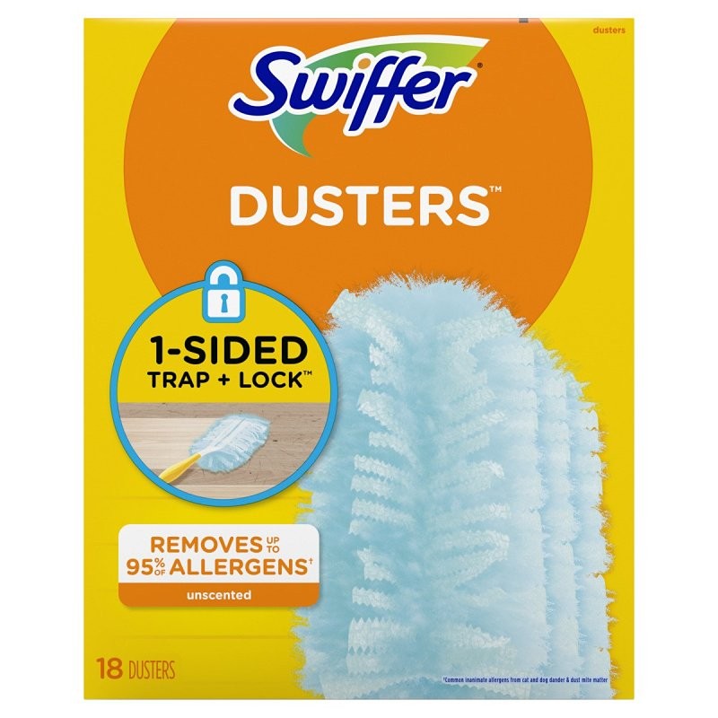 Swiffer 99036 Refill Duster, 6 in Head, Microfiber Head, Light Blue