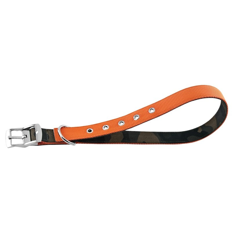 Ruffin'It 31302 Reversible Dog Collar, 16 to 20 in L, 3/4 in W, Nylon, Camouflage/Orange (Pack of 3)