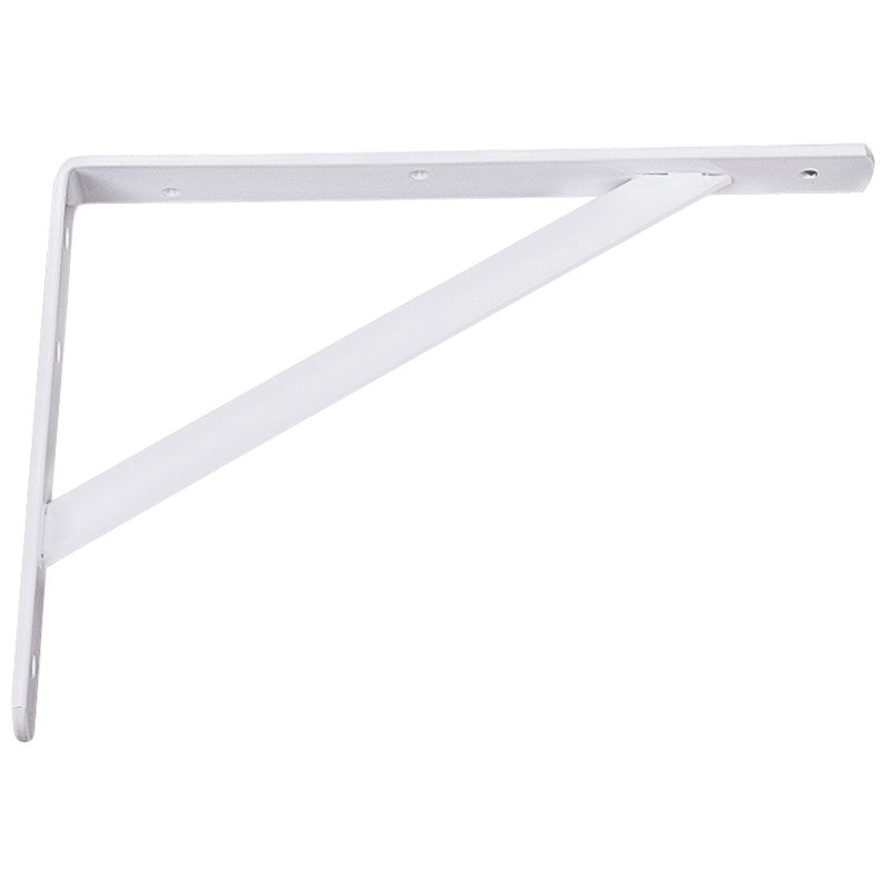 Knape & Vogt 208 WH 400 Shelf L-Bracket, 16 in L, Steel, White