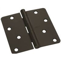 Door Hinges 4 Inch 1/4 Radius Oil Rubbed Bronze 2 Pack