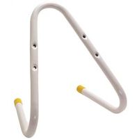 All Purpose Two Arm Storage Bracket Rust Resistant Steel White