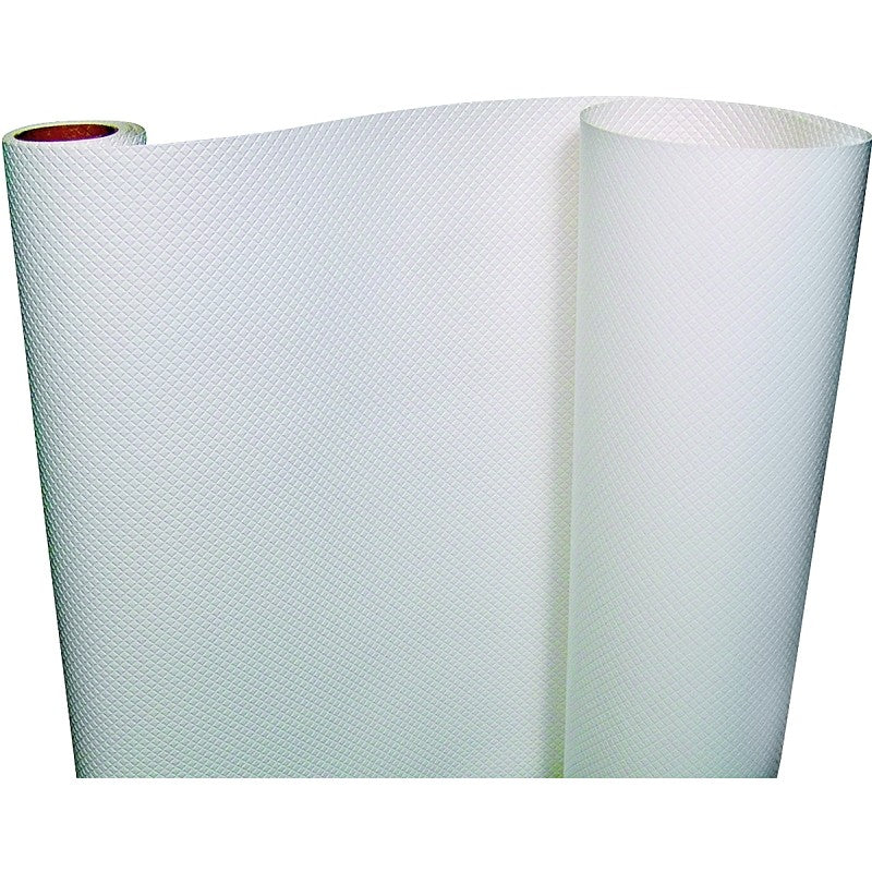Con-Tact 05F-C5T21-06 Embossed Shelf Liner, 5 ft L, 20 in W, Vinyl, White
