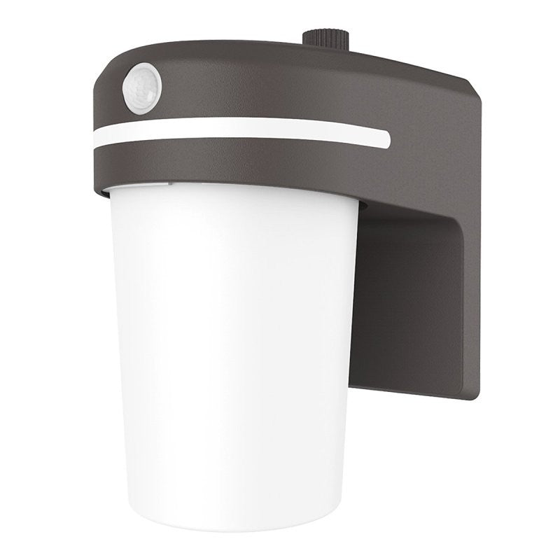 Halo FE Series FE10A35GLMB Entry Sconce with Glow Ring and Motion Sensor, 120 VAC, LED Lamp, 994 Lumens, Plastic Fixture